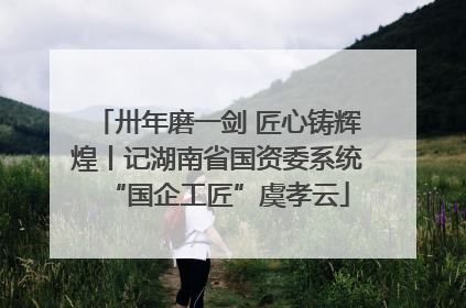 卅年磨一剑 匠心铸辉煌丨记湖南省国资委系统“国企工匠”虞孝云