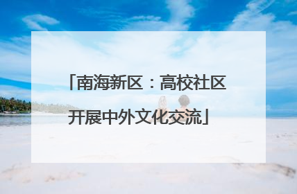 南海新区：高校社区开展中外文化交流