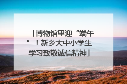 博物馆里迎“端午”！新乡大中小学生学习致敬诚信精神