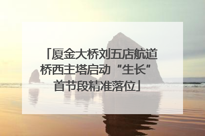 厦金大桥刘五店航道桥西主塔启动“生长” 首节段精准落位
