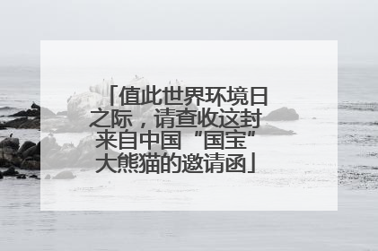 值此世界环境日之际，请查收这封来自中国“国宝”大熊猫的邀请函