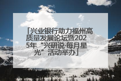 兴业银行助力福州高质量发展论坛暨2025年“兴研说·每月星光”活动举办