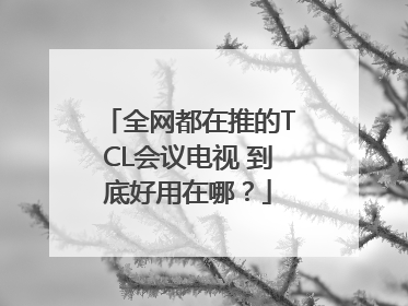全网都在推的TCL会议电视 到底好用在哪？