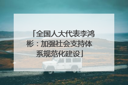 全国人大代表李鸿彬：加强社会支持体系规范化建设