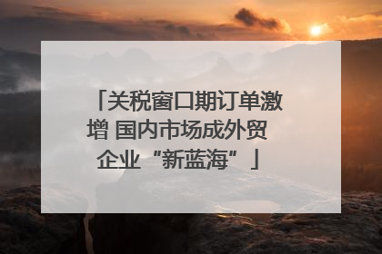 关税窗口期订单激增 国内市场成外贸企业“新蓝海”
