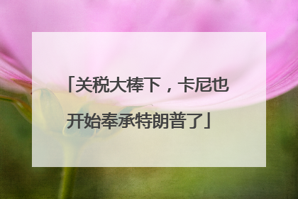 关税大棒下，卡尼也开始奉承特朗普了
