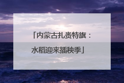 内蒙古扎赉特旗：水稻迎来插秧季