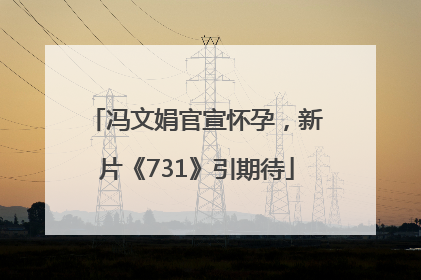冯文娟官宣怀孕，新片《731》引期待
