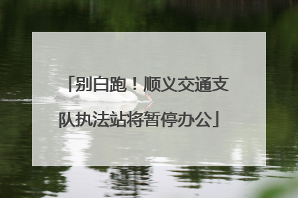 别白跑！顺义交通支队执法站将暂停办公