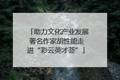 助力文化产业发展 著名作家胡性能走进“彩云英才荟”
