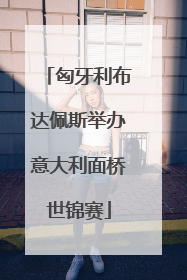 匈牙利布达佩斯举办意大利面桥世锦赛
