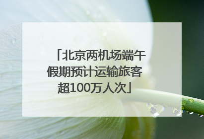 北京两机场端午假期预计运输旅客超100万人次