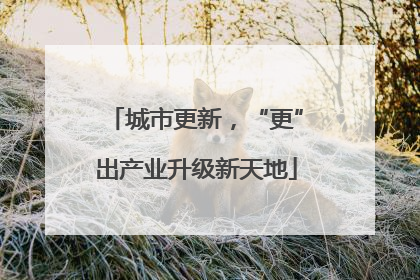 城市更新，“更”出产业升级新天地