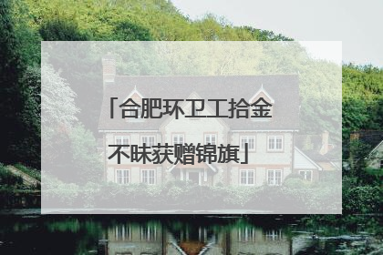 合肥环卫工拾金不昧获赠锦旗