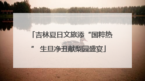 吉林夏日文旅添“国粹热” 生旦净丑献梨园盛宴