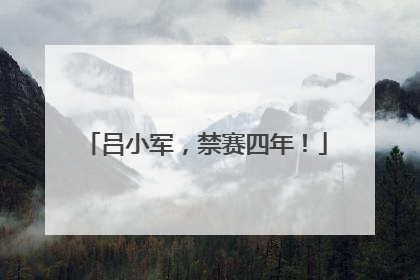 吕小军，禁赛四年！