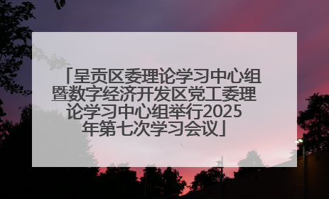 呈贡区委理论学习中心组暨数字经济开发区党工委理论学习中心组举行2025年第七次学习会议