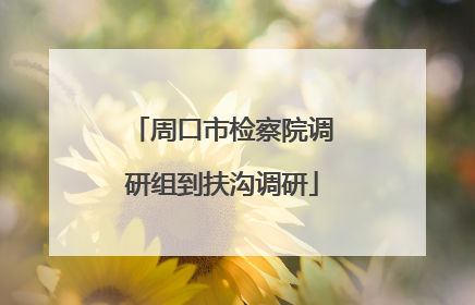 周口市检察院调研组到扶沟调研