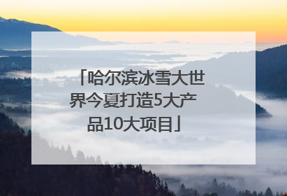 哈尔滨冰雪大世界今夏打造5大产品10大项目