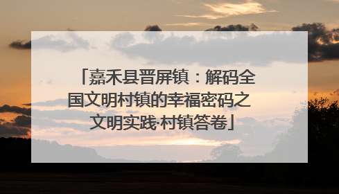嘉禾县晋屏镇：解码全国文明村镇的幸福密码之 文明实践·村镇答卷