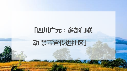 四川广元：多部门联动 禁毒宣传进社区