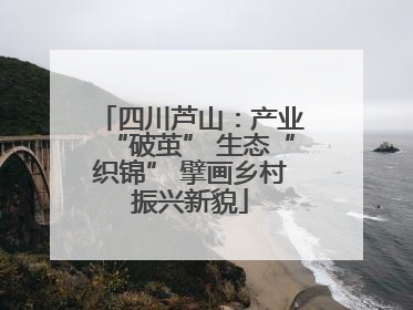 四川芦山：产业“破茧” 生态“织锦” 擘画乡村振兴新貌