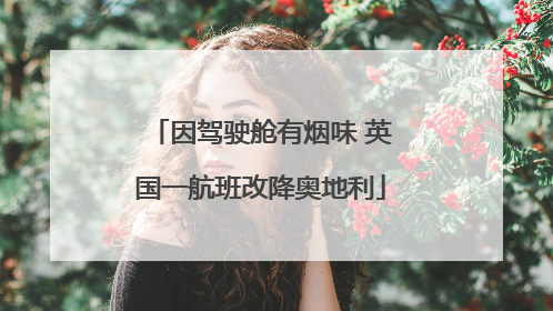 因驾驶舱有烟味 英国一航班改降奥地利