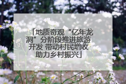 地质奇观“亿年龙洞”分阶段推进旅游开发 带动村民增收助力乡村振兴
