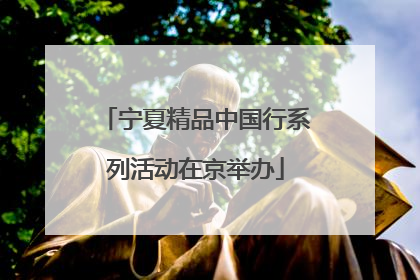 宁夏精品中国行系列活动在京举办