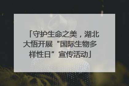 守护生命之美，湖北大悟开展“国际生物多样性日”宣传活动