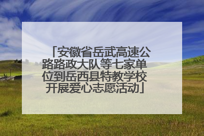 安徽省岳武高速公路路政大队等七家单位到岳西县特教学校开展爱心志愿活动