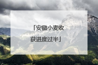 安徽小麦收获进度过半