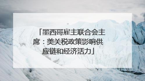 墨西哥雇主联合会主席：美关税政策影响供应链和经济活力