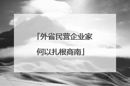 外省民营企业家何以扎根商南