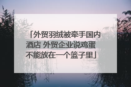 外贸羽绒被牵手国内酒店 外贸企业说鸡蛋不能放在一个篮子里