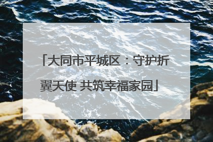 大同市平城区：守护折翼天使 共筑幸福家园