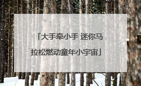 大手牵小手 迷你马拉松燃动童年小宇宙