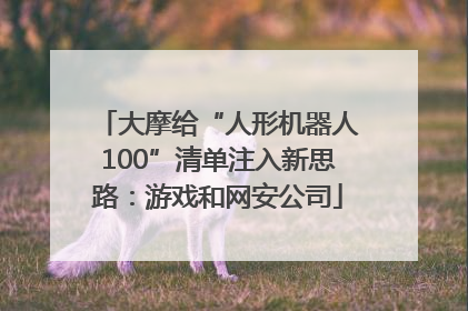 大摩给“人形机器人100”清单注入新思路：游戏和网安公司
