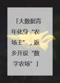 大数据青年化身“农场主”，返乡开设“数字农场”