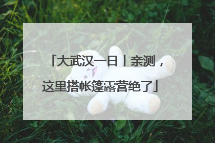 大武汉一日丨亲测，这里搭帐篷露营绝了
