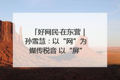 好网民·在东营｜孙雪慧：以“网”为媒传税音 以“屏”为介助发展
