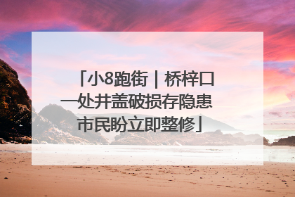 小8跑街｜桥梓口一处井盖破损存隐患 市民盼立即整修