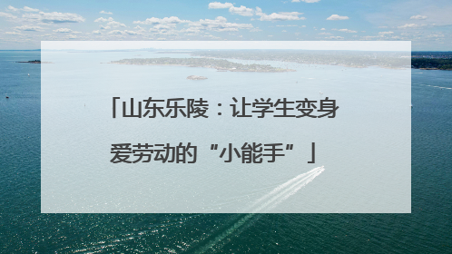 山东乐陵：让学生变身爱劳动的“小能手”
