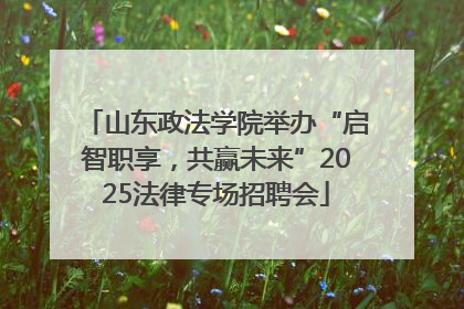 山东政法学院举办“启智职享，共赢未来”2025法律专场招聘会