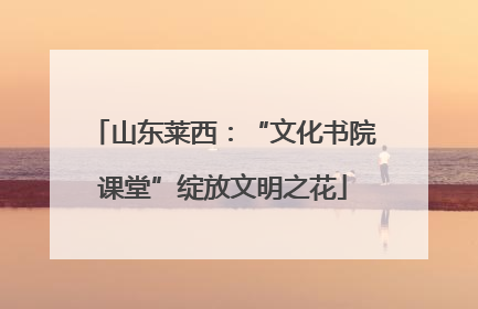 山东莱西：“文化书院课堂”绽放文明之花