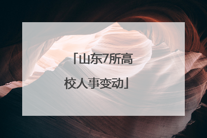 山东7所高校人事变动