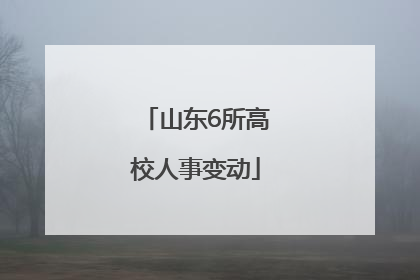 山东6所高校人事变动