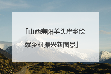 山西寿阳羊头崖乡绘就乡村振兴新图景