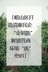 崂山区打造清廉民企“金钥匙” 解锁营商环境“优”密码