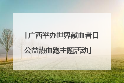 广西举办世界献血者日公益热血跑主题活动